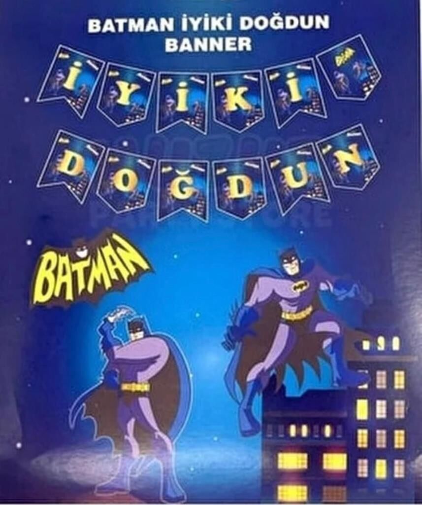 BATMAN BASKILI İYİ Kİ DOĞDUN BANNER